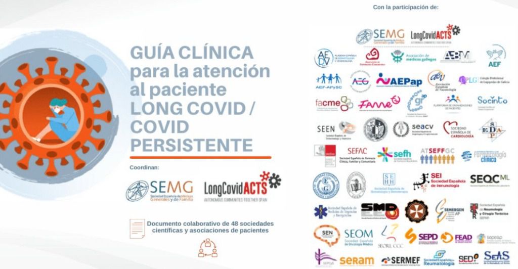 COVID persistente.- 48 sociedades científicas y asociaciones de pacientes consensúan una Guía Clínica de atención a pacientes