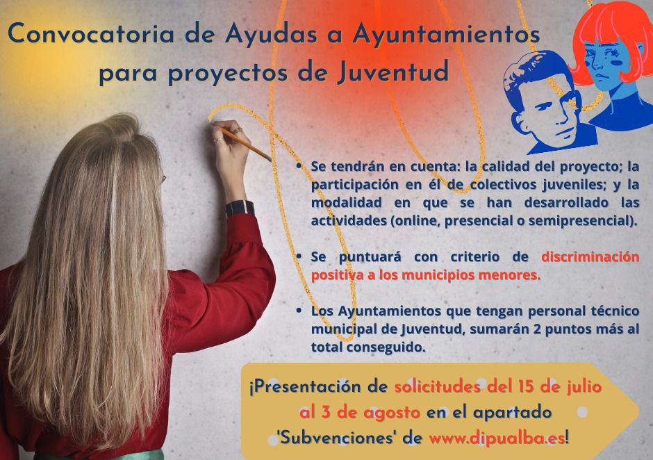Los Ayuntamientos de la provincia de Albacete puede acogerse desde este jueves a ayudas para promover actividades juveniles