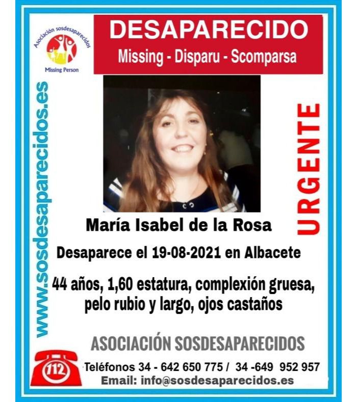 Se busca a María Isabel de la Rosa, vendedora de la ONCE, y desaparecida en Albacete