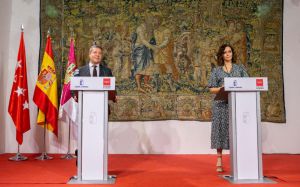 Blanca Fernández y Sergio Gutiérrez arropan a Page tras su réplica a Ayuso sobre la falsa agresión homófoba de Malasaña