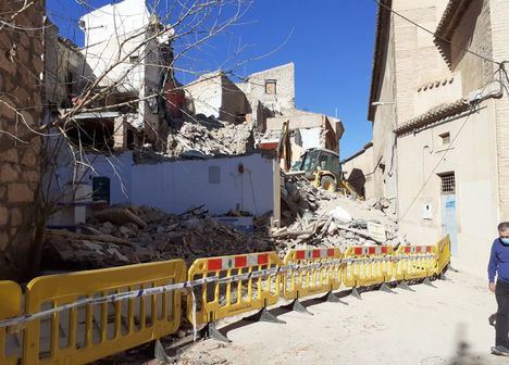 Se derrumba una vivienda del casco antiguo de Hellín