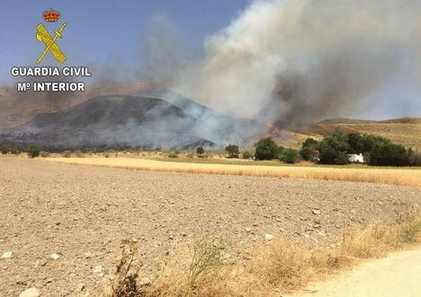 Sucesos.- Investigado un varón como responsable del incendio ocurrido el 5 de julio en Driebes que quemó 300 hectáreas
