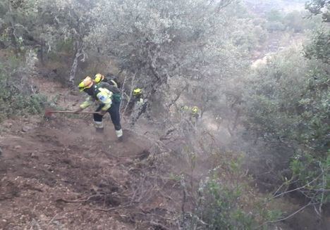 Incendios.- El fuego de Sevilleja afecta a 540 hectáreas y la lluvia podría ayudar a bajar de nivel 2 a 0 directamente
