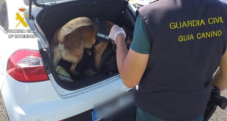 Increíble. Pasajero detenido por llevar más de 220 dosis de hachís en coche compartido a través de una app telefónica