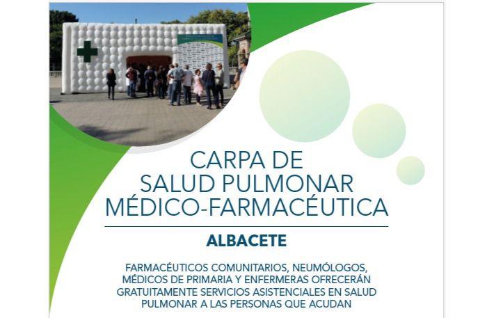 Farmacéuticos, médicos, neumólogos y enfermeras promueven en Albacete la salud pulmonar de la población