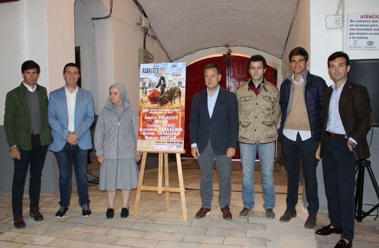 Andrés Palacios, Alejandro Peñaranda, José Fernando Molina, en el cartel del Festival Cotolengo en Albacete