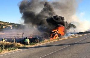 Sucesos.- Muere un hombre tras volcar e incendiarse el turismo que conducía en la N-400 en Albacete