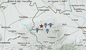 Se han producido varios terremotos de magnitud 3.2 en algunas localidades de Albacete con epicentro cerca de Ossa de Montiel 