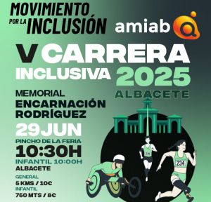 María Rozalén y Pedro Piqueras se suman al llamamiento por la carrera de Amiab Albacete, este domingo 29 a las 10:00 horas