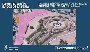El Ayuntamiento de Albacete mejorará el pavimento de casi 20.000 m² en los Ejidos de la Feria