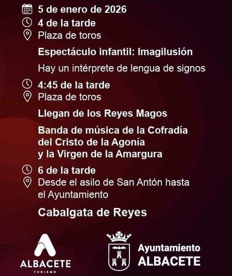 Albacete mantiene el acto de la Plaza de Toros con la llegada de los Reyes Magos y la celebración de la Cabalgata