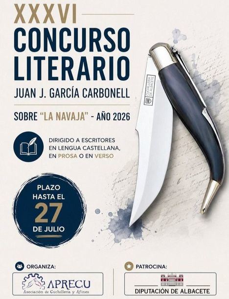 Aprecu convoca el XLV Concurso de Cuchillería y el XXXVI Concurso Literario en Albacete para preservar su patrimonio cultural