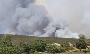 El Gobierno de Castilla-La Mancha continúa trabajando de forma intensa en el control del incendio forestal de La Mierla en la Sierra Norte de Guadalajara
