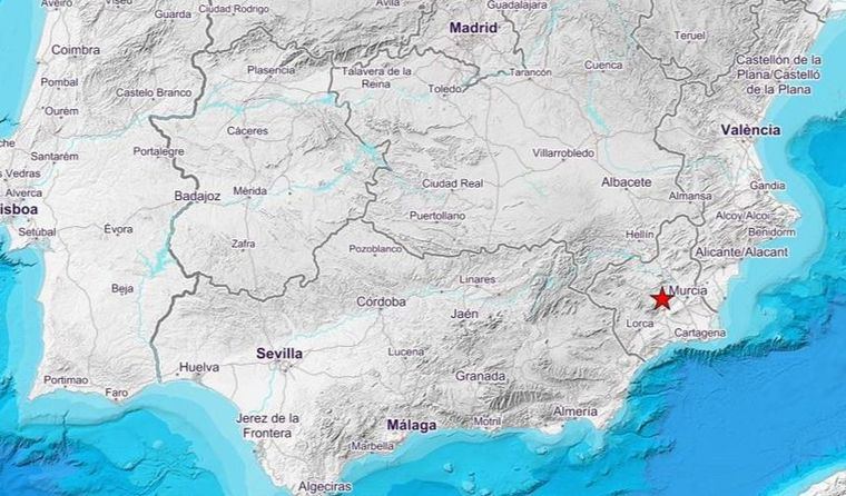 Un terremoto de magnitud 4.1 en la escala Ritcher en Murcia se deja sentir en varias localidades de Albacete