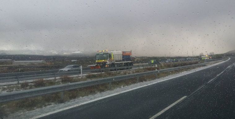 Una granizada provoca una colisión con 10 vehículos implicados en Pozocañada (Albacete)