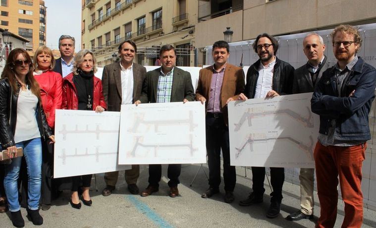 Manuel Serrano afirma que gracias a las obras del proceso de peatonalización del centro de Albacete “seremos una ciudad más transitable y accesible”