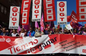 Mujeres y pensionistas, centro de las reivindicaciones del Primero de Mayo en Castilla-La Mancha