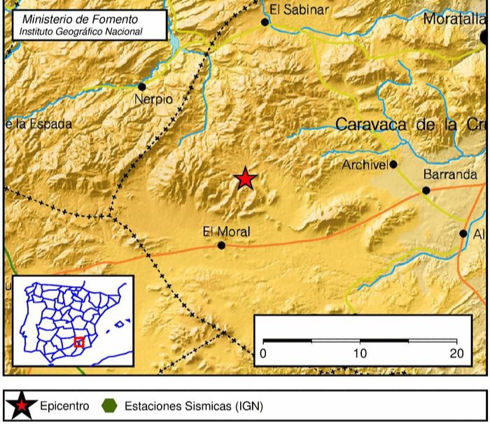 Un seísmo de 4 grados de magnitud con epicentro en Moratalla se siente en Albacete y Murcia