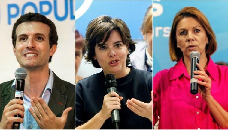 Santamaría ganadora de las primarias del PP con unos 1.600 votos de diferencia sobre Pablo Casado. Cospedal, gran derrotada