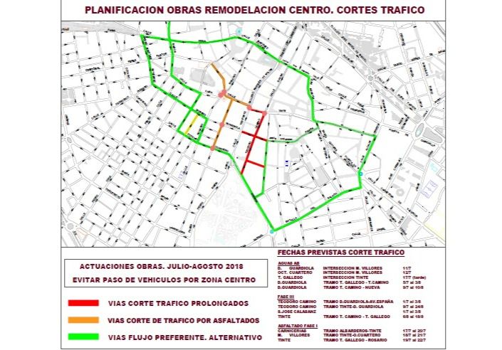 La primera fase de las obras del proceso de peatonalización del centro terminarán la próxima semana con el asfaltado de las calles