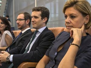 Pablo Casado confía en que Cospedal deje su escaño para no tener que echarla