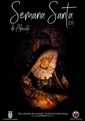 El cartel de Ginés Picazo con la talla de Nuestra Señora de las Angustias anunciará la Semana Santa de Albacete 2019