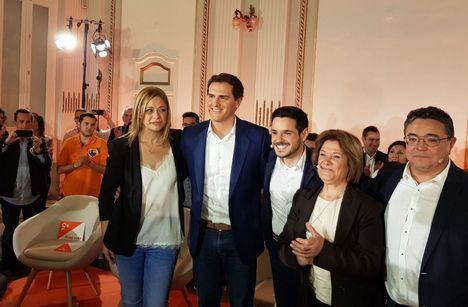 El líder de Ciudadanos y candidato a la Presidencia del Gobierno, Albert Rivera, en Albacete