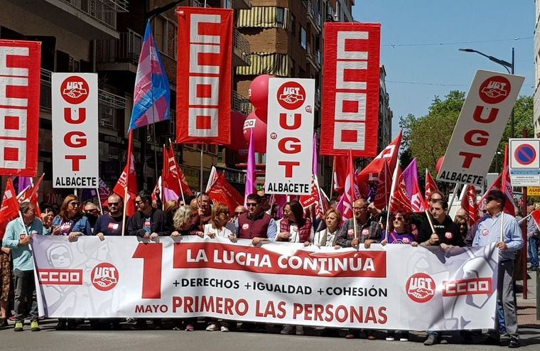 Miles de 'personas' exigen más derechos e igualdad en Primero de Mayo en Castilla-La Mancha