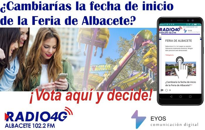 Encuesta de RADIO 4G ALBACETE, ¿Cambiarías la fecha de inicio de la Feria de Albacete? 