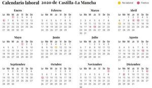 El calendario laboral de 2020 tiene 12 festivos nacionales y varios puentes de tres días