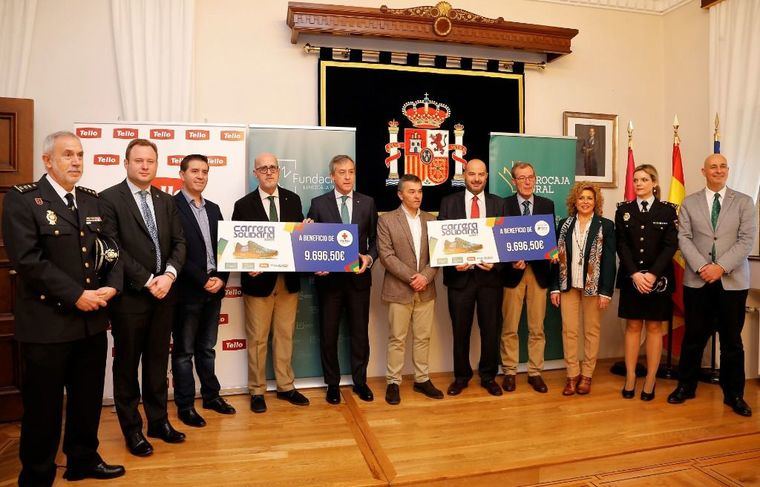 Fundación Eurocaja Rural, Grupo Tello Alimentación y CNP entregan a Cruz Roja y ASPRONA Albacete los 19.393 euros de su Carrera Solidaria