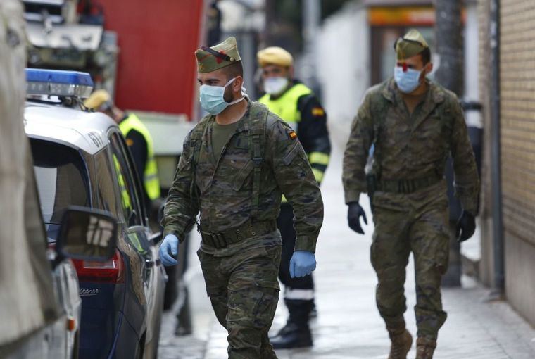 La Legión Española y la Brigada de Infantería de Córdoba, en Albacete para reforzamiento en desinfección en dos residencias de mayores