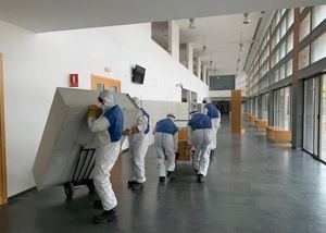 Comienza el acondicionamiento de la Facultad de Medicina de Albacete para aumentar la capacidad de respuesta ante la incidencia del coronavirus