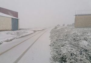 La nieve hace acto de presencia en El Bonillo y alrededores