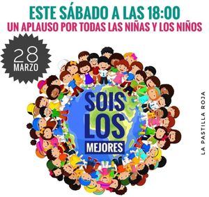 Convocan un aplauso por todos los niños y niñas de España este sábado a las 18 horas
