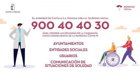 El Gobierno de Castilla-La Mancha habilita el Teléfono Social para atender consultas relacionadas con el coronavirus