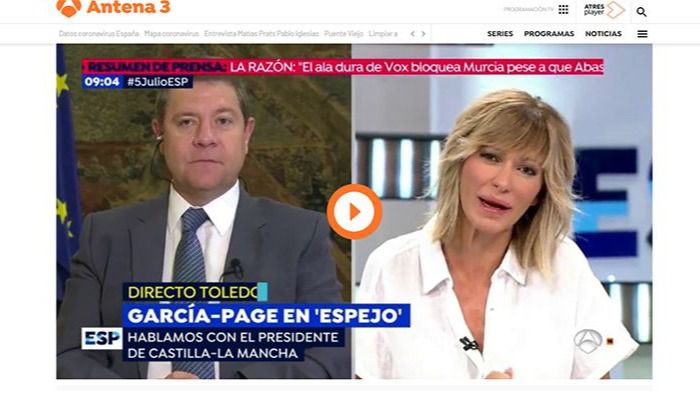 Page achaca la tasa de letalidad de Castilla-La Mancha a su población envejecida: 'El 87% de fallecidos tenía más de 70 años'