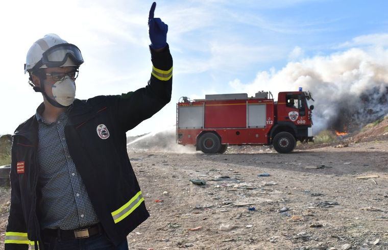 El incendio originado la tarde de este sábado en el CTRU está controlado y la Planta no tendrá problema para seguir recibiendo los residuos de toda la provincia