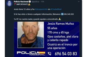 Sucesos.- La Policía Nacional investiga la desaparición de un hombre de 55 años en Ciudad Real desde hace un mes y medio