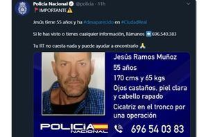 Sucesos.- La Policía Nacional investiga la desaparición de un hombre de 55 años en Ciudad Real desde hace un mes y medio