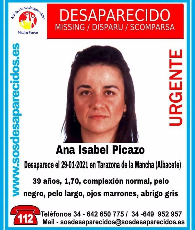 Sucesos.- La Guardia Civil pide ayuda para encontrar a una mujer de 39 años desaparecida en Tarazona de la Mancha