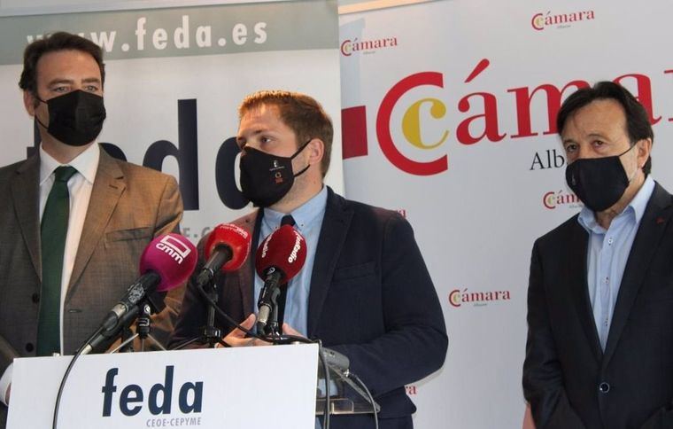 Nacho Hernando ve 'imprescindible' la implicación de FEDA y la Cámara de Comercio de Albacete en el proyecto 'ALMA'