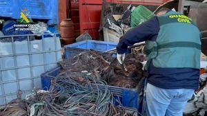 La Guardia Civil desmantela un grupo delictivo que sustraía cableado de cobre en Murcia, Alicante y Albacete