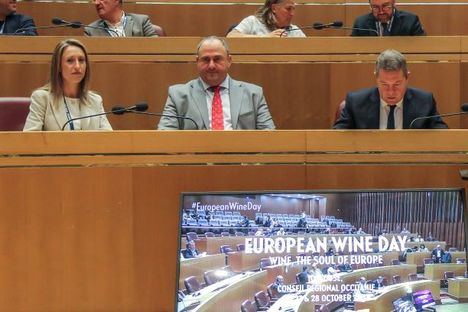 Emiliano García-Page hace una llamada a la 'unidad' del sector vitivinícola para tener una voz común sobre el vino en Europa