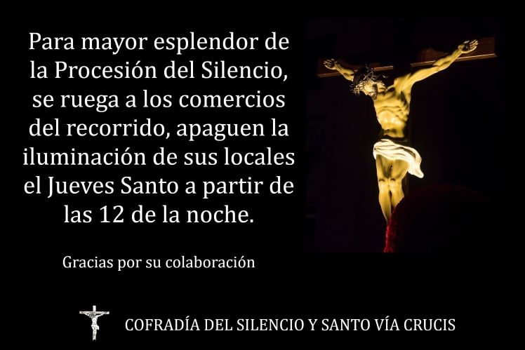 La Junta de Cofradías de Albacete pide apagar luces comerciales en la Procesión del Silencio del Jueves Santo