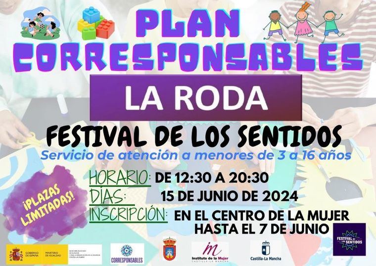 El próximo lunes se podrá solicitar los servicios del Plan Corresponsables para el Festival de Los Sentidos de La Roda