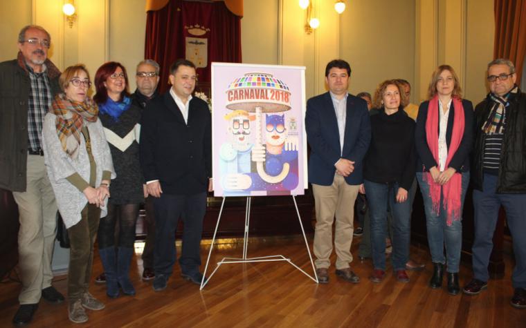 ‘Carnalvacete’ es el ganador del concurso de carteles del Carnaval de Albacete 2018, obra de Juan Diego Ingelmo