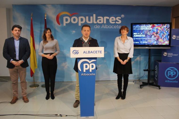 Manuel Serrano convoca a los albaceteños a salir a la calle el próximo domingo, a las 12,00 horas, “por la libertad, la Constitución, la igualdad y por España”