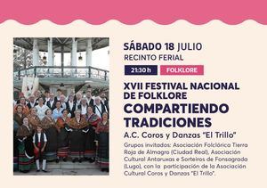 El XVII Festival Nacional de Folklore reunirá mañana en Albacete a grupos de tres comunidades en torno a la tradición popular dentro del Verano Cultural 2026
