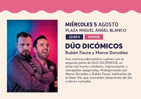 El humor albaceteño protagoniza la programación cultural de mañana en la Plaza Miguel Ángel Blanco